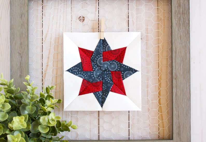 Knotted Star Foundation Paper Piecing Pattern, FPP, Quilt Block, 5-inch, 6-inch, 8-inch, 9-inch, 10-inch, 12-inch image 3