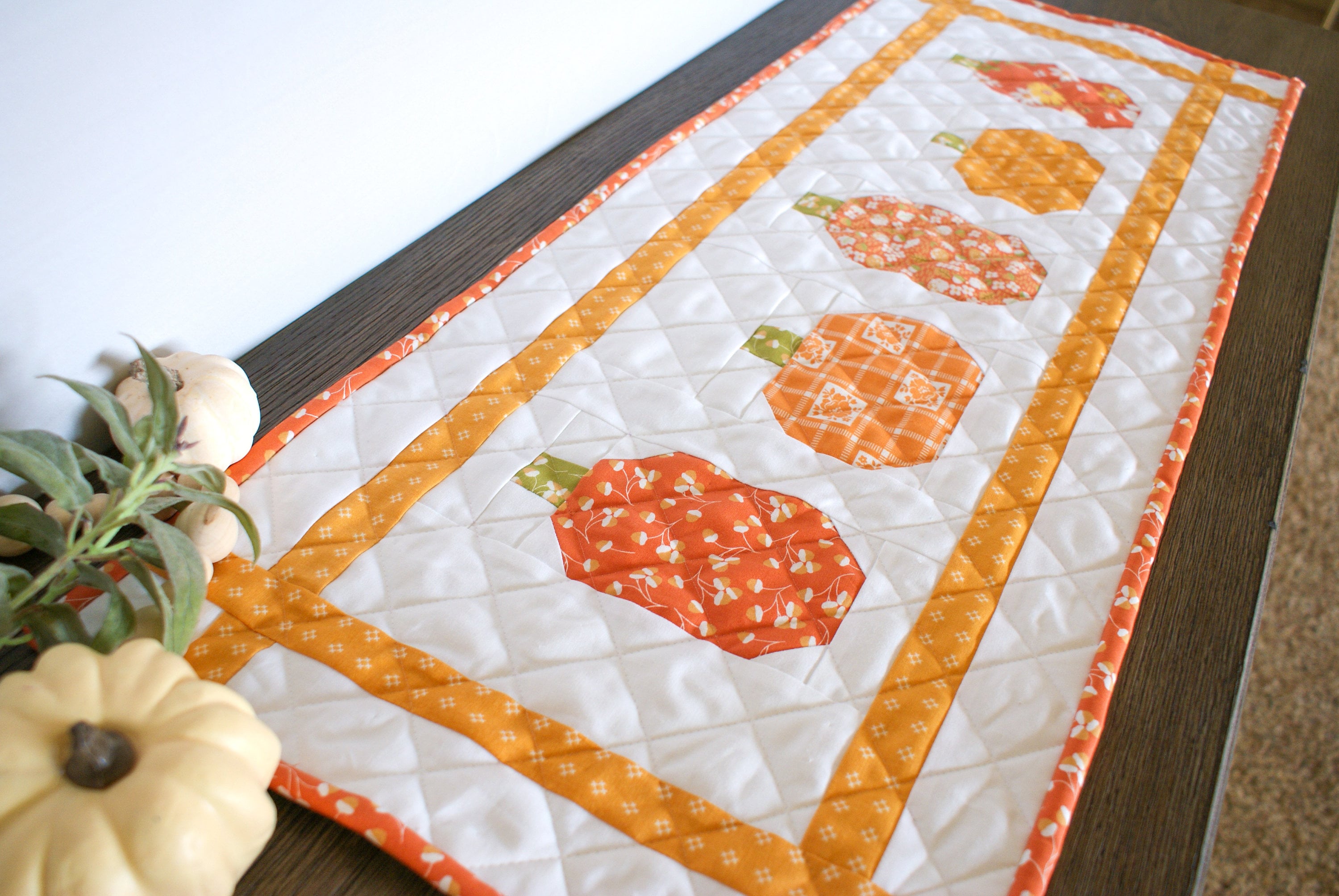 Fall Table Runner Pattern, PDF Download, Pumpkin Autumn October ...