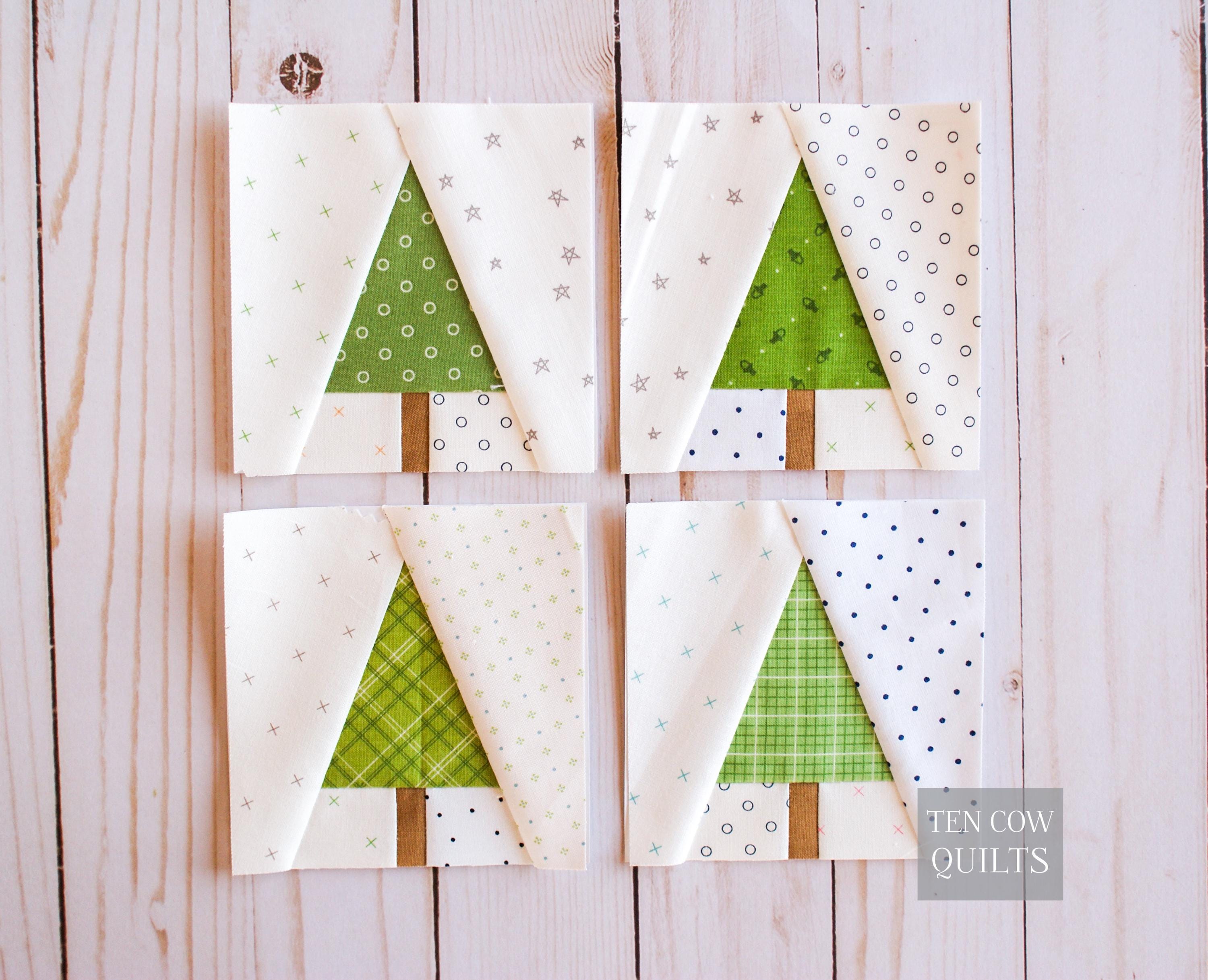 Tiny Tree 5 Sizes Quilt Block Pattern: Foundation Paper Pieced (PDF ...