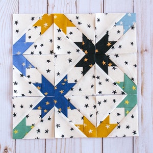 Star Square Foundation Paper Piecing Pattern, FPP, Star Quilt Block, PDF Download, Scrap Quilt, image 7