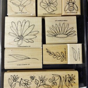 Floral Rubber Stamp Set – Retired Stampin' Up! Wood Mounted Stamps image 2