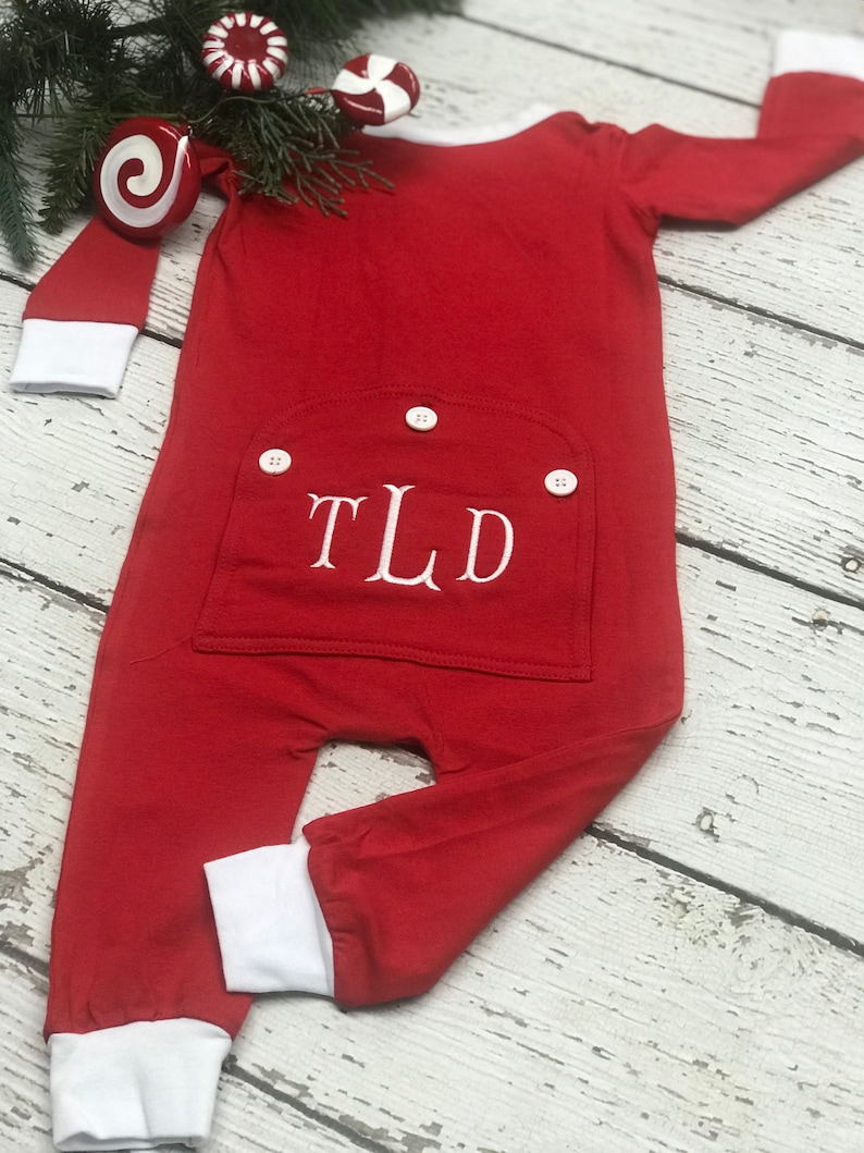 Christmas pajamas for children Butt flap pajamas long john Etsy