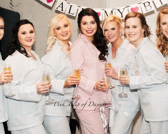 LONG PJ SET,  Gift for Her, Wedding pajamas, Seersucker long lounge set, Bridesmaid gift, Womens seersucker pajamas,mommy pjs, Mothers Day