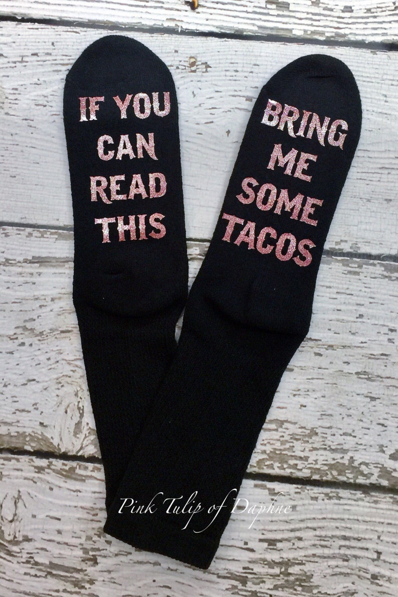 Bring me some tacos socks Christmas socks gag gift gift Etsy