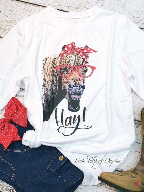Hay horse T-shirt | Etsy