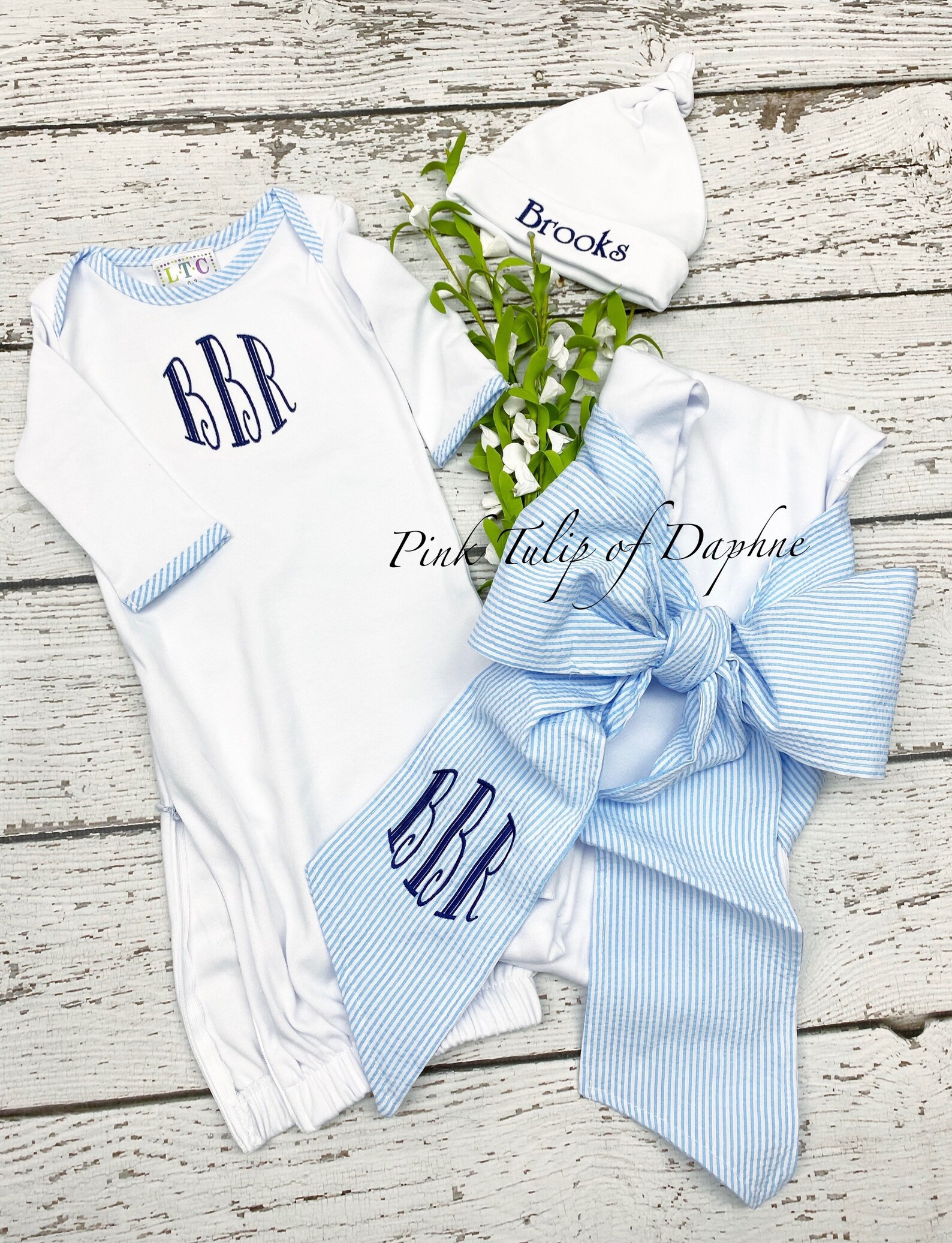 Swaddle Blanket With Bow and Gown Set Newborn Swaddle Blanket Etsy