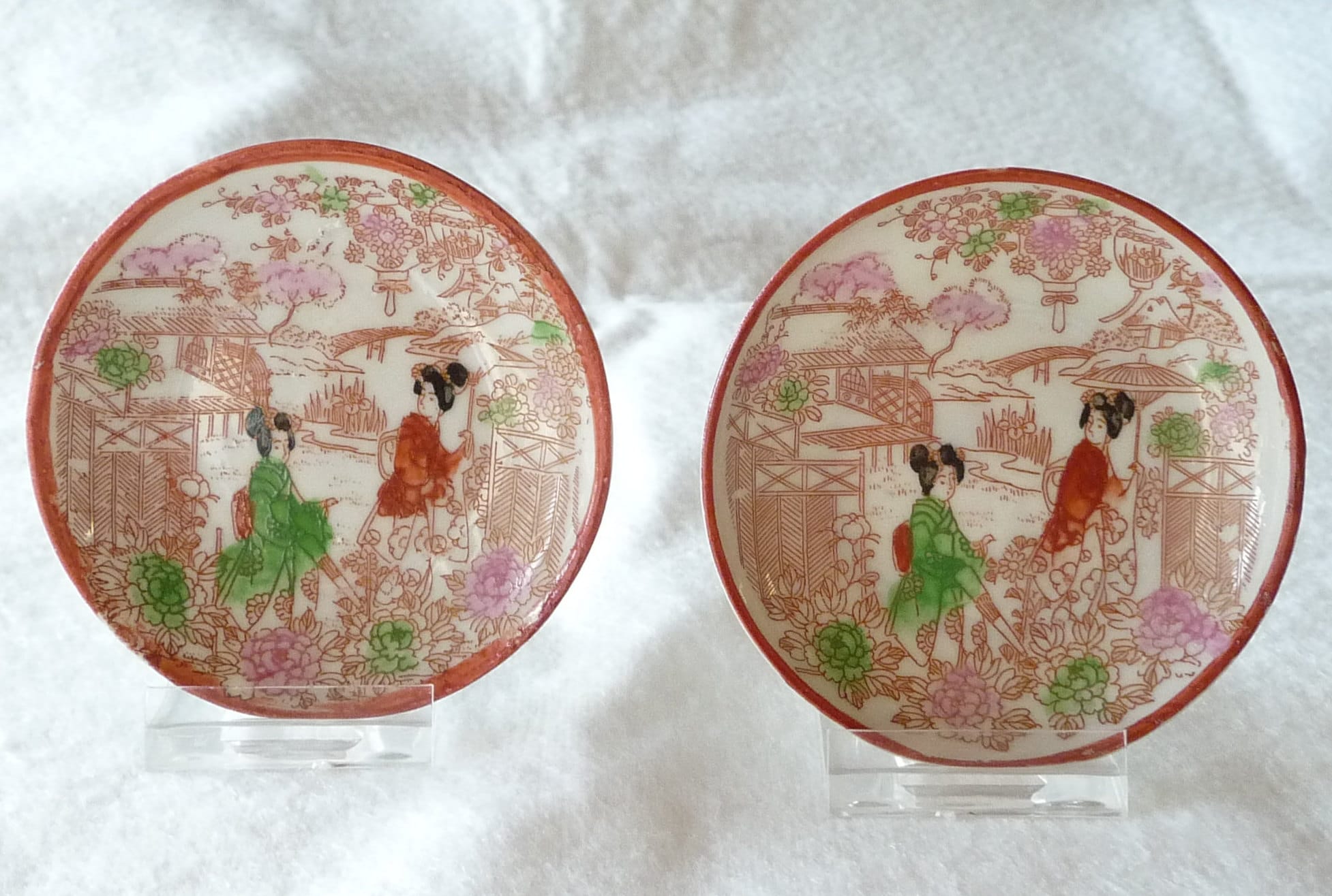2 Geisha Girls Porcelain Small Dishes/Bowls Nippon Etsy.de