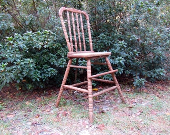 primitive high chair etsy
