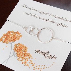 A best friends gift necklace showing how much you care past present future gift necklace for friend
