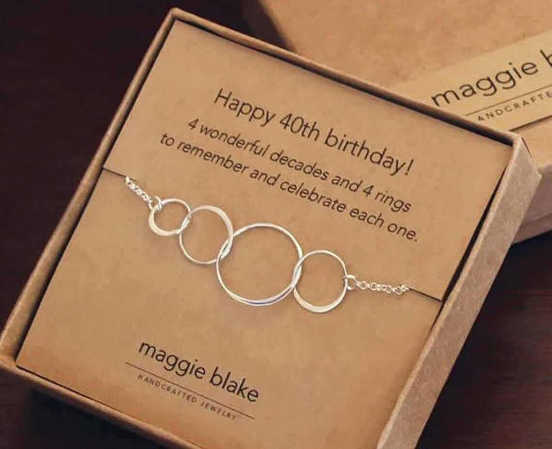 40th Birthday Gift for Her 40th Birthday Jewelry Necklace Four - Etsy