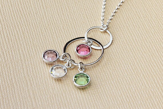 children's birthstone necklace for mom