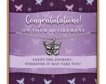 Retirement necklace for women, retirement gift for her, retirement necklace gift, retirement gift ideas for coworker