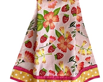 Handmade Strawberry Embroidered Pot Holder Kitchen Towel – Quilted Floral Farmhouse Decor