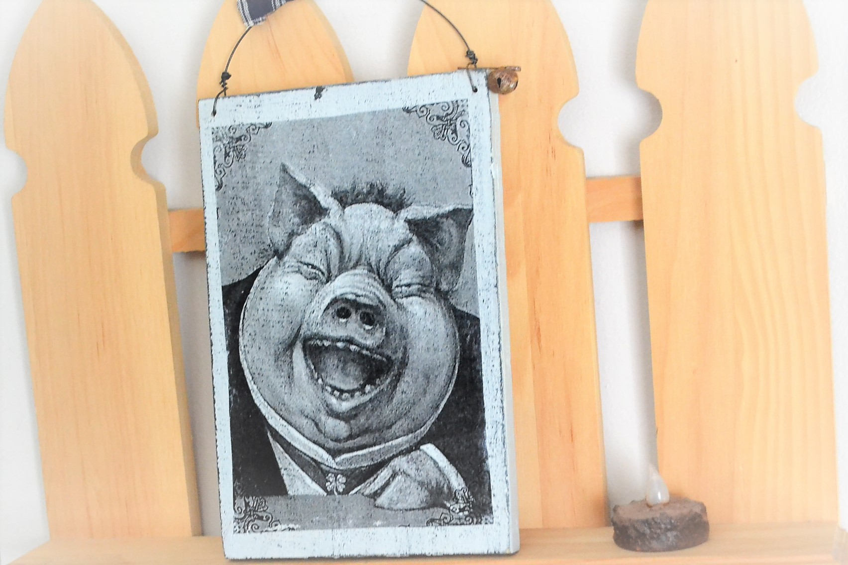 Wooden Farmhouse Laughing pig sign decor Rustic Vintage ... Wooden Farmhouse Laughing pig sign decor Rustic Vintage