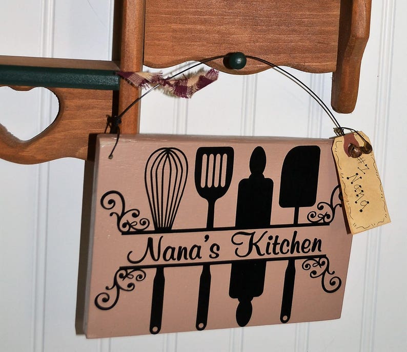 Wooden Sign for Nana's Kitchen Rustic Farmhouse Decor Etsy