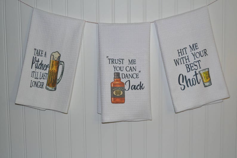 Funny Humorous Bar Towels With Sayings Hand Towel Beer Shot Etsy