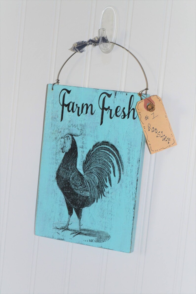 Wooden Kitchen Rooster Primitive Wall Art Image 0