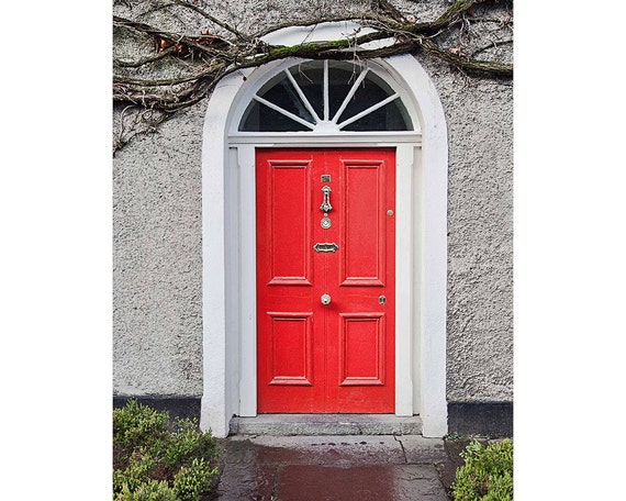 Ireland Photography Door Photography Doors And Windows Red Etsy