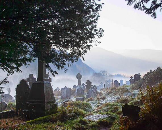 Ireland Photography,Irish Tombstones,Glendalough Cemetery,Wicklow Mountains National Park,Heritage Ireland