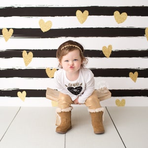 Love Bug - Printed Photography Backdrops - Valentine&#39;s Day Background - Valentines Day Backdrop - Valentine&#39;s Day Backdrop - Gold Hearts