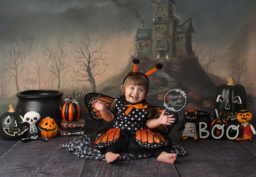 Haunted Halloween Halloween Photography Backdrop Printed Photography