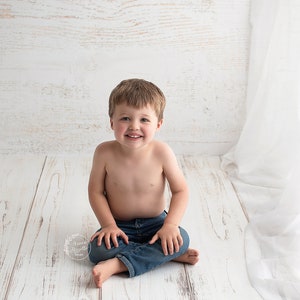 Ventura - Poly or Mat Floor Backdrop - Light Hardwood Flooring Backdrop - Gender Neutral Backdrop - Newborn Photography Props