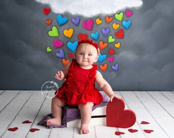 thumbnail image 2 of HQM Rose Bokeh Glitter Red Love Heart Theme Photo Backgrounds 8x6 Ft... 2 of 10