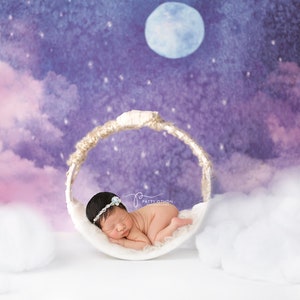 Purple Sky - Halloween Photography Backdrop - Printed Photography Prop - Halloween Backdrop - Spooky Backdrop - Halloween Party