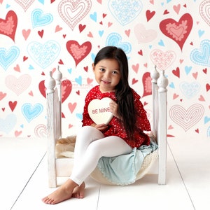 Hearts Valentine - Printed Photography Backdrops - Valentine&#39;s Day Backdrop - Valentines Day Backdrop - Valentine&#39;s Day Background