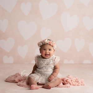 Soft Pink Valentine Photography Backdrop - Valentine&#39;s Day Backdrops - Valentines Day Background - Pink Heart Backdrop - Pretty in Pink