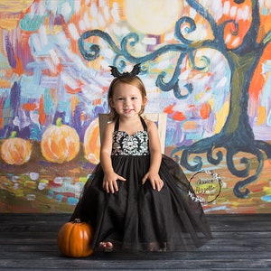 Pumpkin Patch - Halloween Photography Backdrop - Printed Photography Prop - Halloween Backdrop - Spooky Backdrop - Halloween Party Backdrop