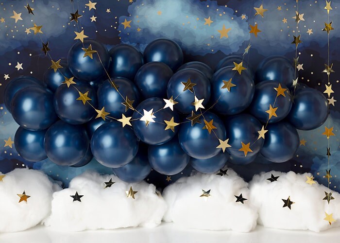 Stars and Sky - Printed Photography Backdrop - Boy Cake Smash ...