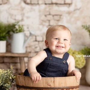 Brooklyn - Printed Photography Backdrop - Vintage Brick Wall Background - Gender Neutral Backdrop - Family Portrait Background