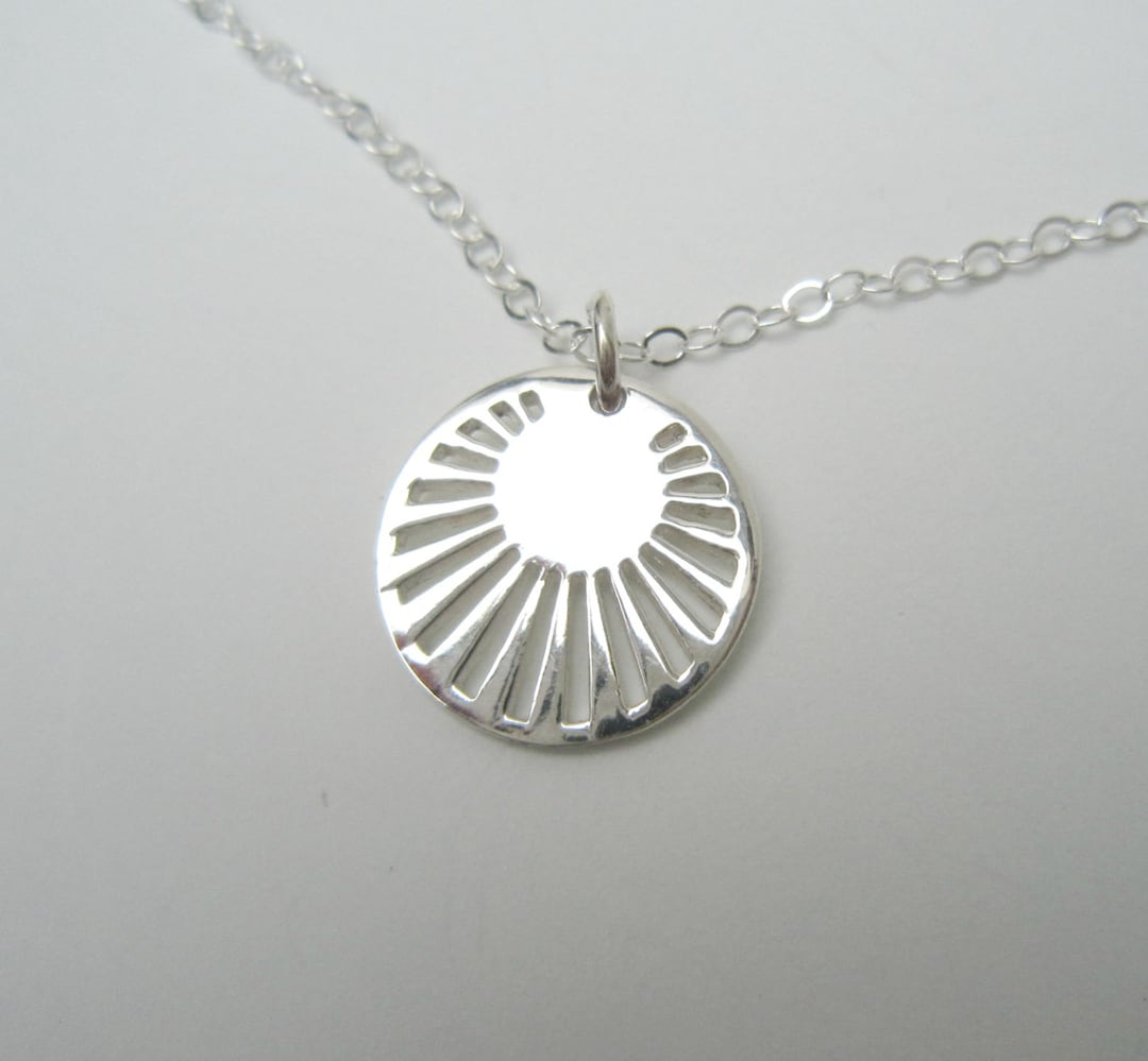 Sterling Silver Sun Rays Pendant Necklace*sunbeam*sunburst*celestial ...