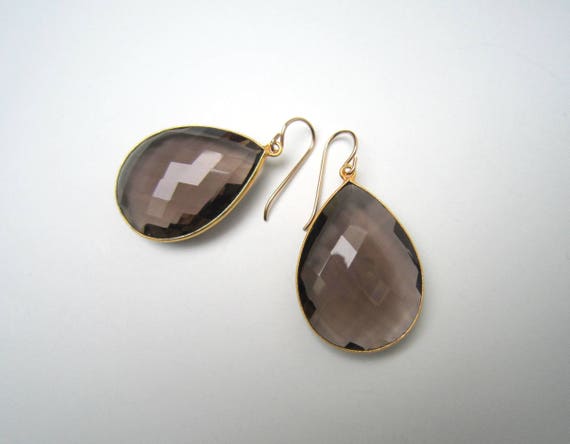 Smoky Quartz Gemstone Earring