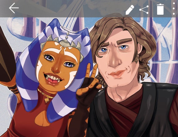 スターウォーズ セルフィー アソーカ・タノ アナキン・スカイ