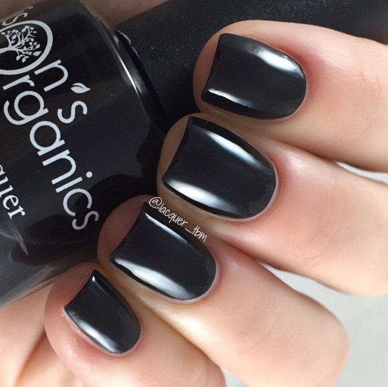 Black Nail Polish Vegan Nail Polish Goth Nail Polish - Etsy