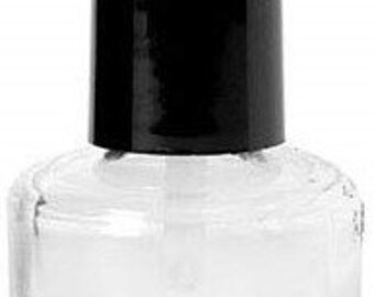 Empty Nail Polish Bottle - Full Size, 15ml bottle with cap, brush and 2 stainless steel mixing beads