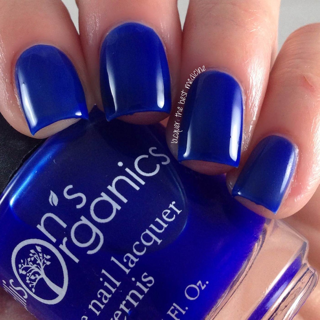 Blue Nail Polish Blue Crelly Nail Polish Nail Art Vegan - Etsy
