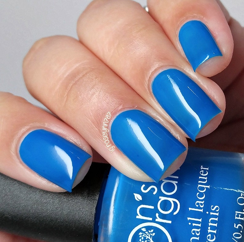 MATTE Neon Blue Nail Polish Glowinthedark Vegan Neon Etsy