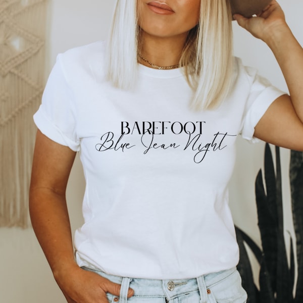 Barefoot Blue Jean Night SVG | Jake Owen Lyric Quote -PNG jpeg Cut File Cricut Canva Silhouette | Friday Night Gifts | Country Digital