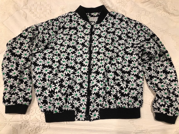 Beautiful Floral Print Track Jacket by Nadine Can… - image 1