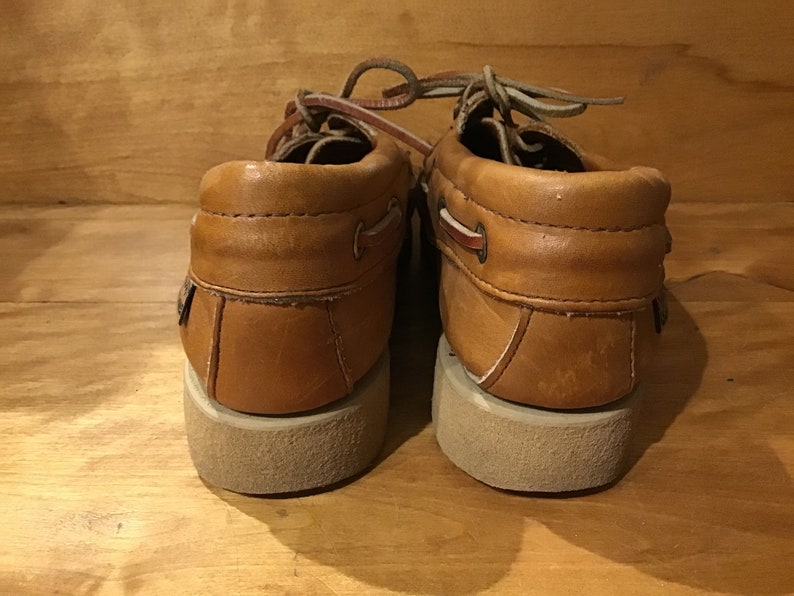 1970s Quoddy Mocassin Boat Shoes Maine Hand Sewn 6.5 B Etsy