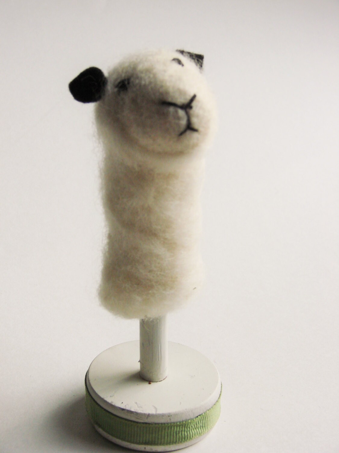 Felted Sheep Finger Puppet Etsy