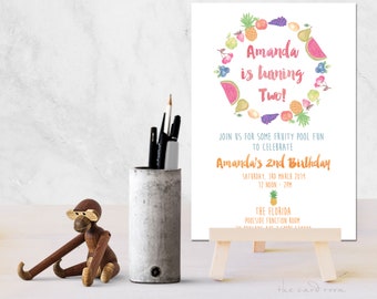 Fruity Theme Birthday Invitation Card | Printables