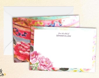 Kam Cheng Personalized Flat card set | Peranakan Heritage Stationery