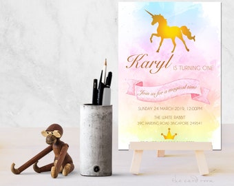 Magical Rainbow Unicorn Party Invitation | Printables