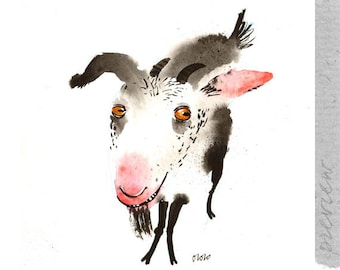 The Goat to Be, original painting by ozozo