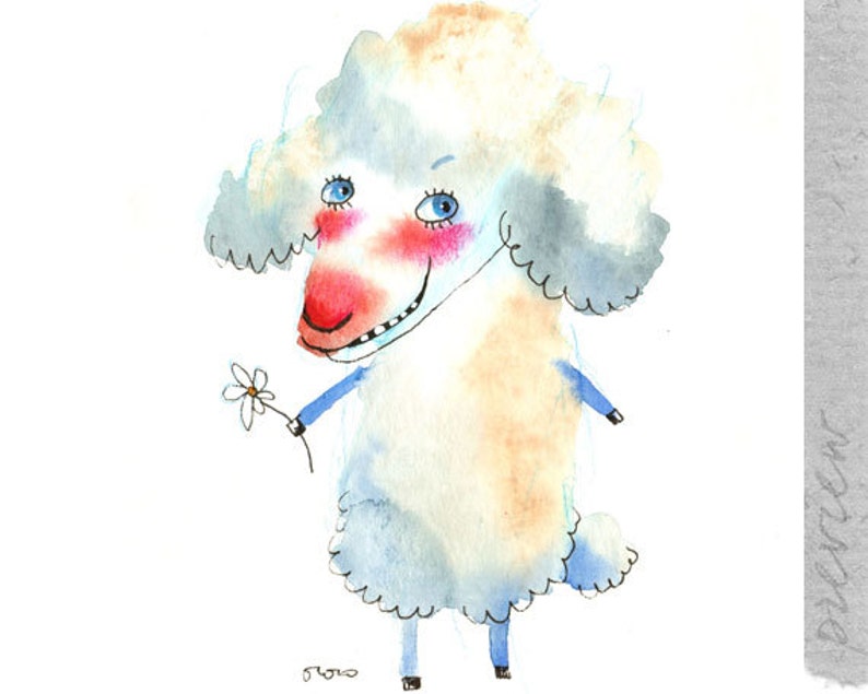 The white sheep, original painting by ozozo image 1