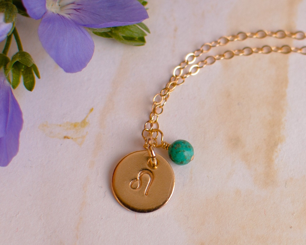 etsy leo necklace